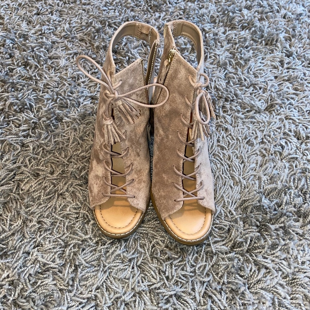 Lace up booties